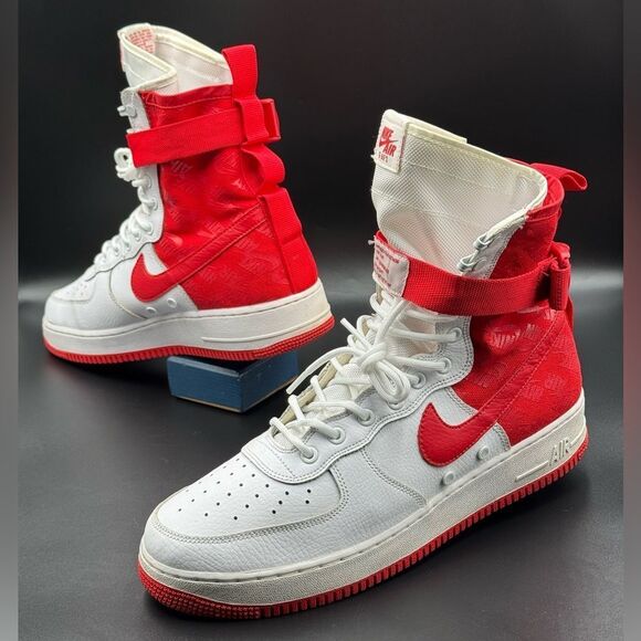 Nike SF Air Force 1 High 'University Red' - Picture 1 of 10